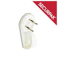 Securpak - White Hard Wall Picture Hook
