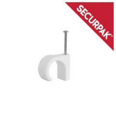 Securpak - Round Bell Wire Cable Clips (Pack of 40)