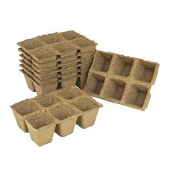 Grow It - 6cm Square Fibre Pots - Pack of 48