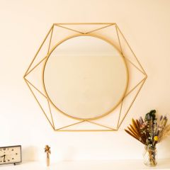 Jonart - Gold Octagonal Mirror