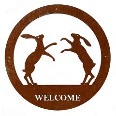 Poppy Forge - Boxing Hares Welcome Wall Art