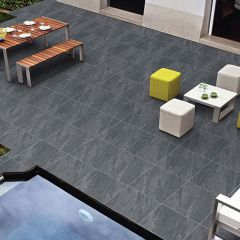 Earlstone - Country Anthracite Porcelain - 600x600mm