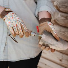 Kent & Stowe - Cream Meadow Flowers Comfort Gloves