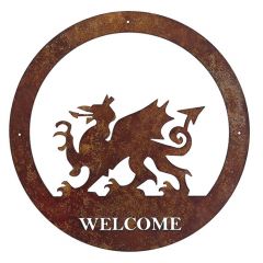 Poppy Forge - Welsh Dragon Welcome Wall Art