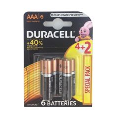 Duracell - AAA Batteries 4 Plus 2 Pack