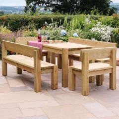 Zest - Philippa Table, 2 Bench and 2 Chair Set