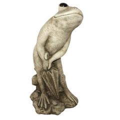 Dream Gardens - Frog With Umbrella Stoneware Ornament