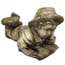 Dream Gardens - Boy & Book Stoneware Ornament