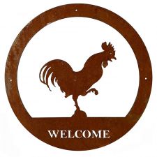 Poppy Forge - Cockerel Welcome Wall Art