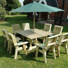 Churnet Valley - Ergo 8 Seater Square Table and Chair Set