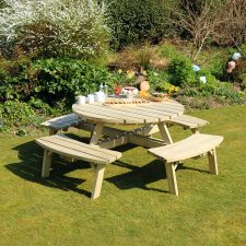 Zest - Rose Round Picnic Table