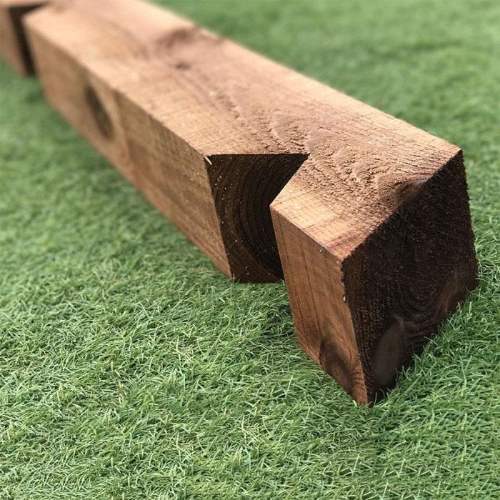 4 x 4 Tanalised Timber Post For Fencing **PACK OF 5**  8FT 