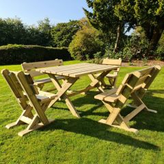 Churnet Valley - Ashcombe 6 Seater Table and Bench Set