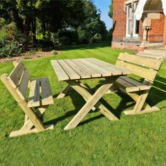 Churnet Valley - Ashcombe 4 Seater Table and Bench Set