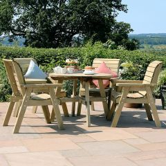 Zest - Charlotte Round Table and 4 Chair Set