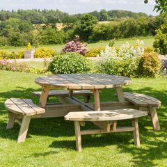Zest - Rose Round Picnic Table