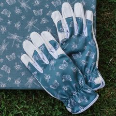 Kent & Stowe - Teal Flutter Bugs Leather Gloves